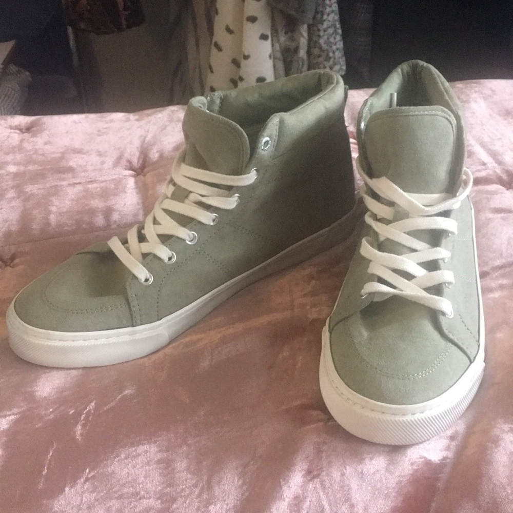 Olive Green High Top Sneakers